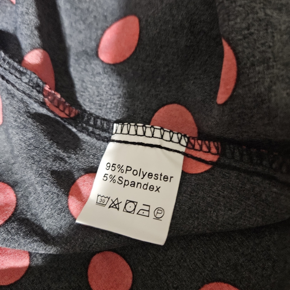 Polka Dot Black Dress 3X - Picture 5 of 5